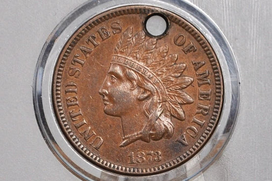 1873 Indian Head Penny - Choose by Grade / Condition - Good Date, Harder To Find - Indian Head Cent 1873 - Open 3 Variety