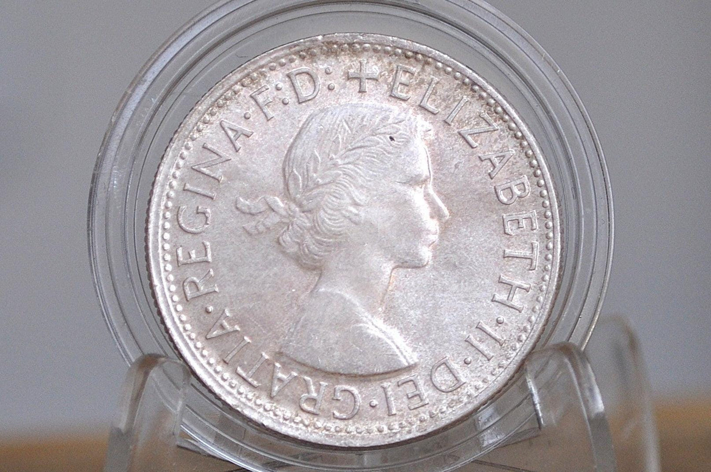 1957 Australian Silver Florin - Uncirculated Condition - Queen Elizabeth II - Great Coin! Silver Florin -