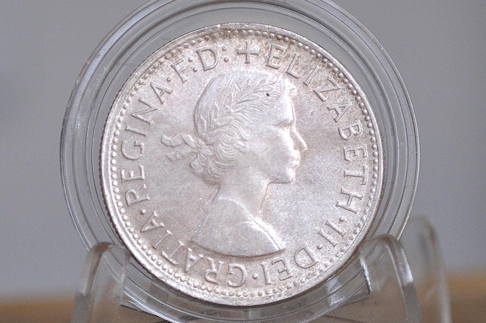 1957 Australian Silver Florin - Uncirculated Condition - Queen Elizabeth II - Great Coin! Silver Florin -