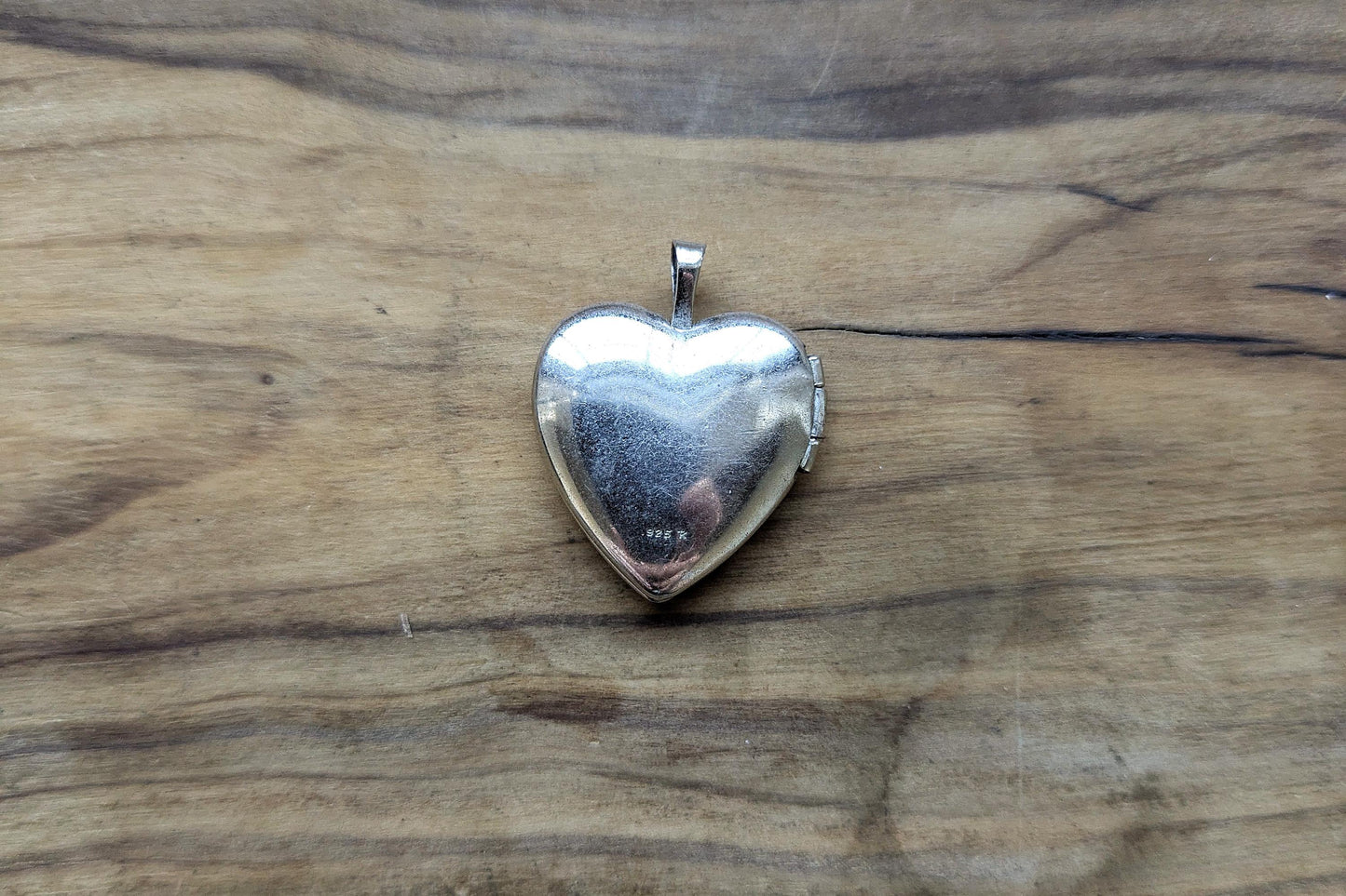 Sterling Silver "I Love You" Rose Heart Locket Pendent - Stamped and Tested Sterling Silver - Penny Sized Locket
