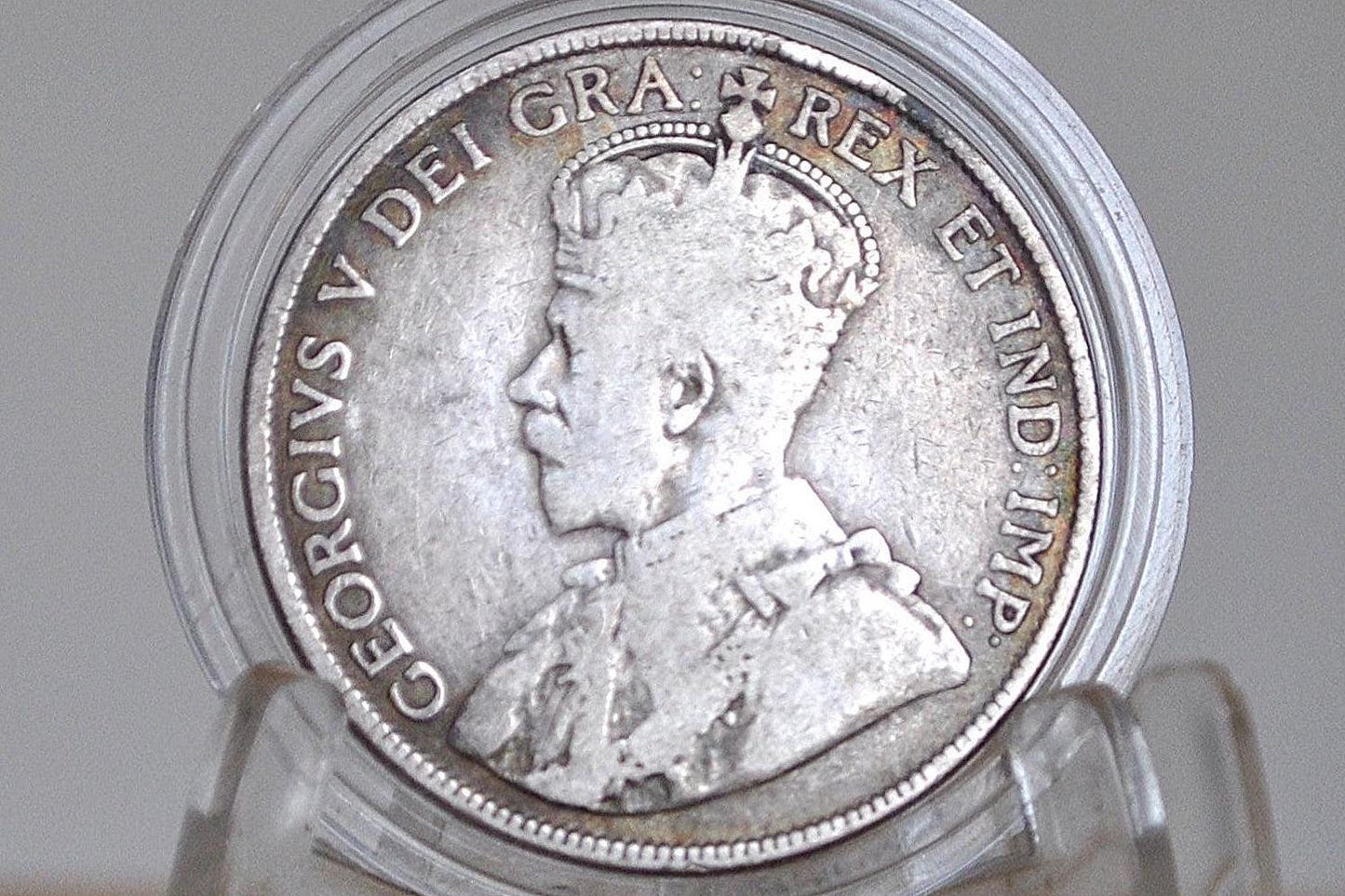 1917 Canadian Silver Half Dollar - VG/F Condition - Silver - 50 Cent Canada 1917 Silver - George V -