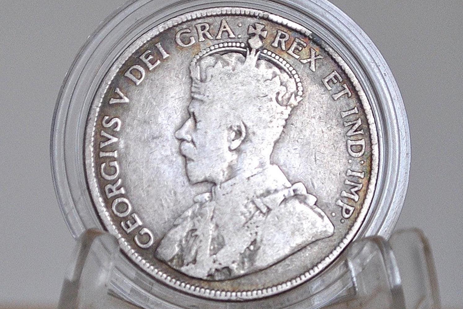1917 Canadian Silver Half Dollar - VG/F Condition - Silver - 50 Cent Canada 1917 Silver - George V -