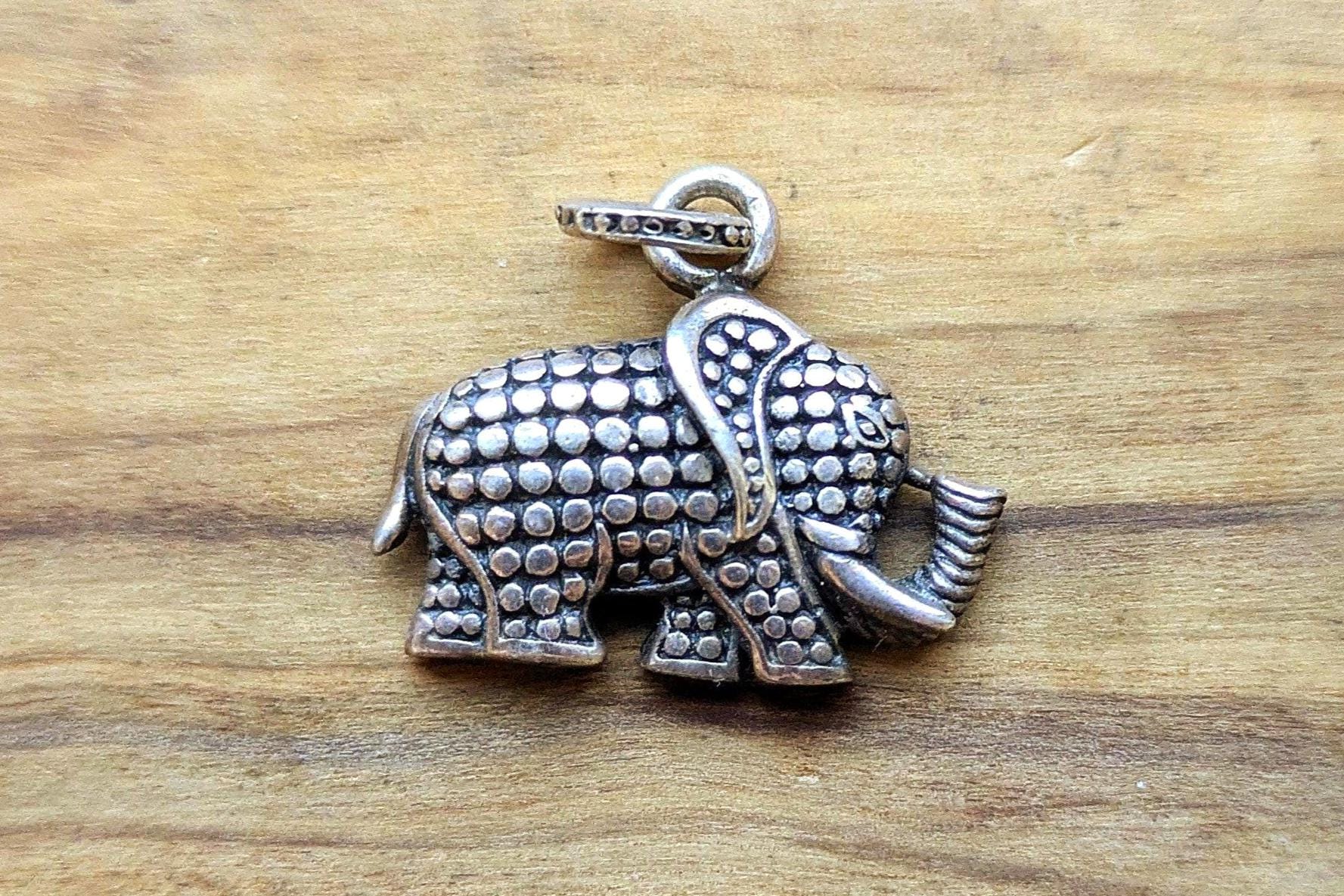 Sterling Silver Anika Witt Elephant Pendant - Stamped and Tested Sterling Silver - Bali Jewelry Indonesian