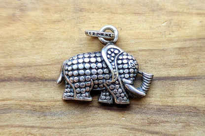 Sterling Silver Anika Witt Elephant Pendant - Stamped and Tested Sterling Silver - Bali Jewelry Indonesian
