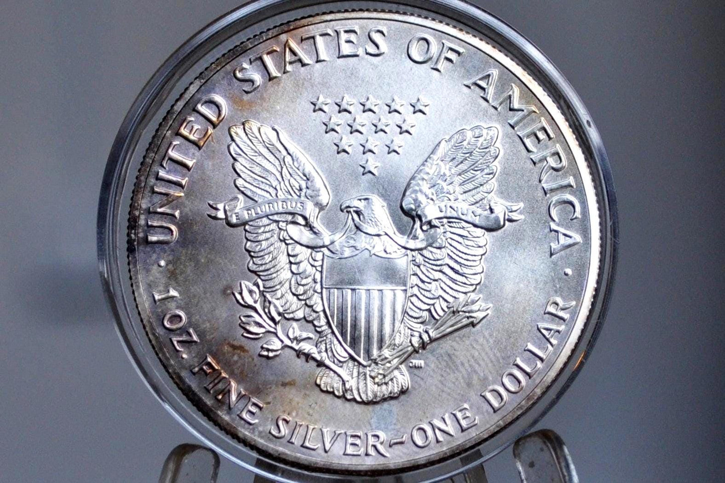 1986 Silver Eagle 1 oz. Bullion - Beautifully Toned - One Ounce Fine Silver - 1986 Silver Walking Liberty One Ounce Silver