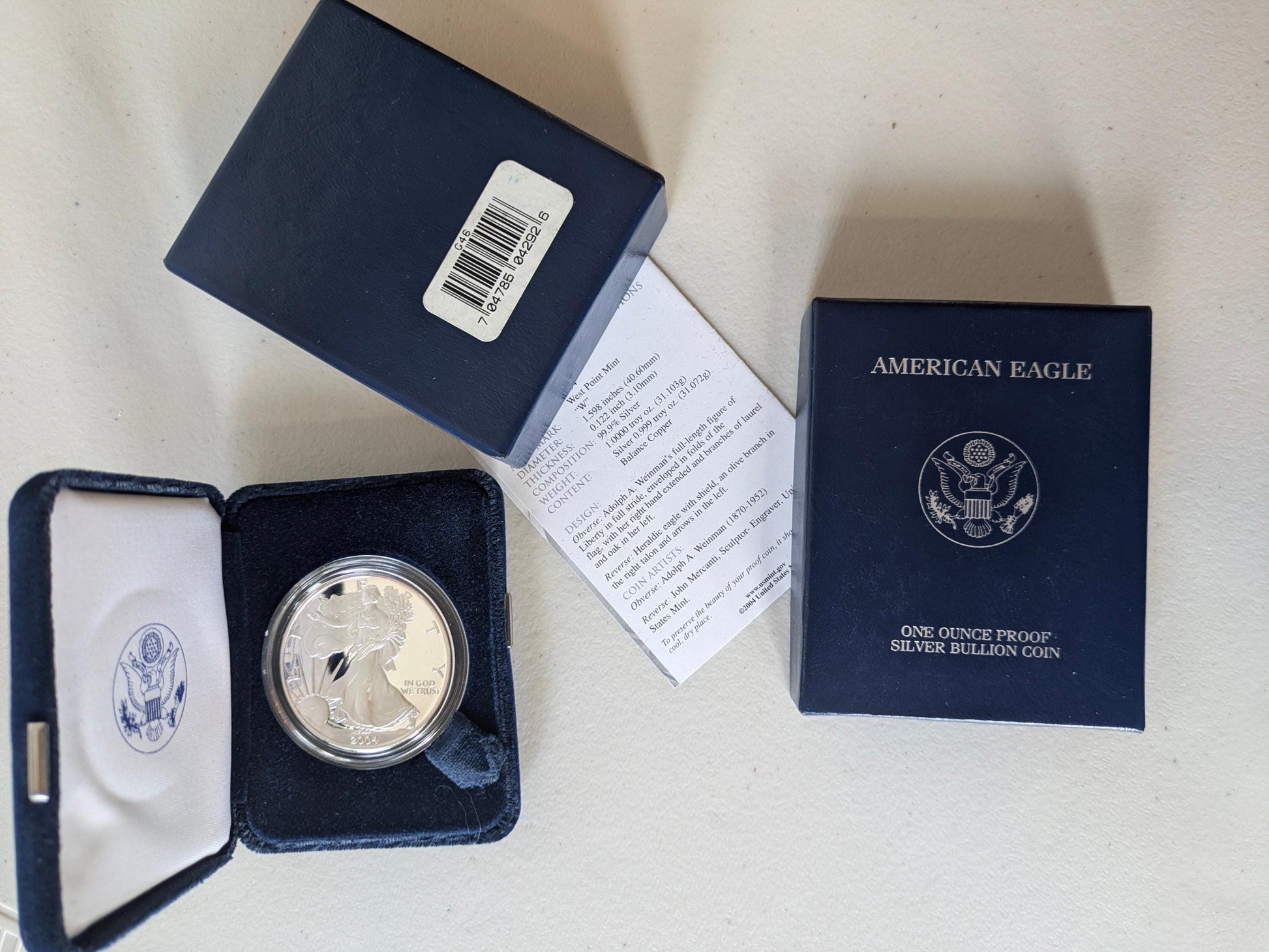 Proof Silver Eagles 1 oz. Bullion - Choose by Date - One Ounce Fine Silver - 1986-2000's Silver Walking Liberty One Ounce Silver Proofs