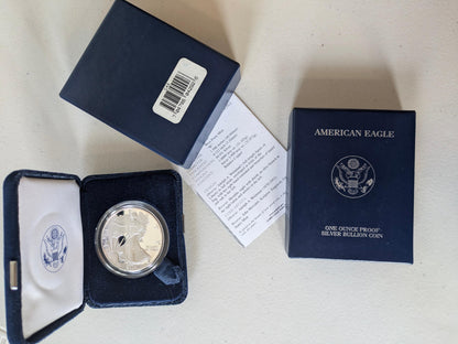 Proof Silver Eagles 1 oz. Bullion - Choose by Date - One Ounce Fine Silver - 1986-2000's Silver Walking Liberty One Ounce Silver Proofs