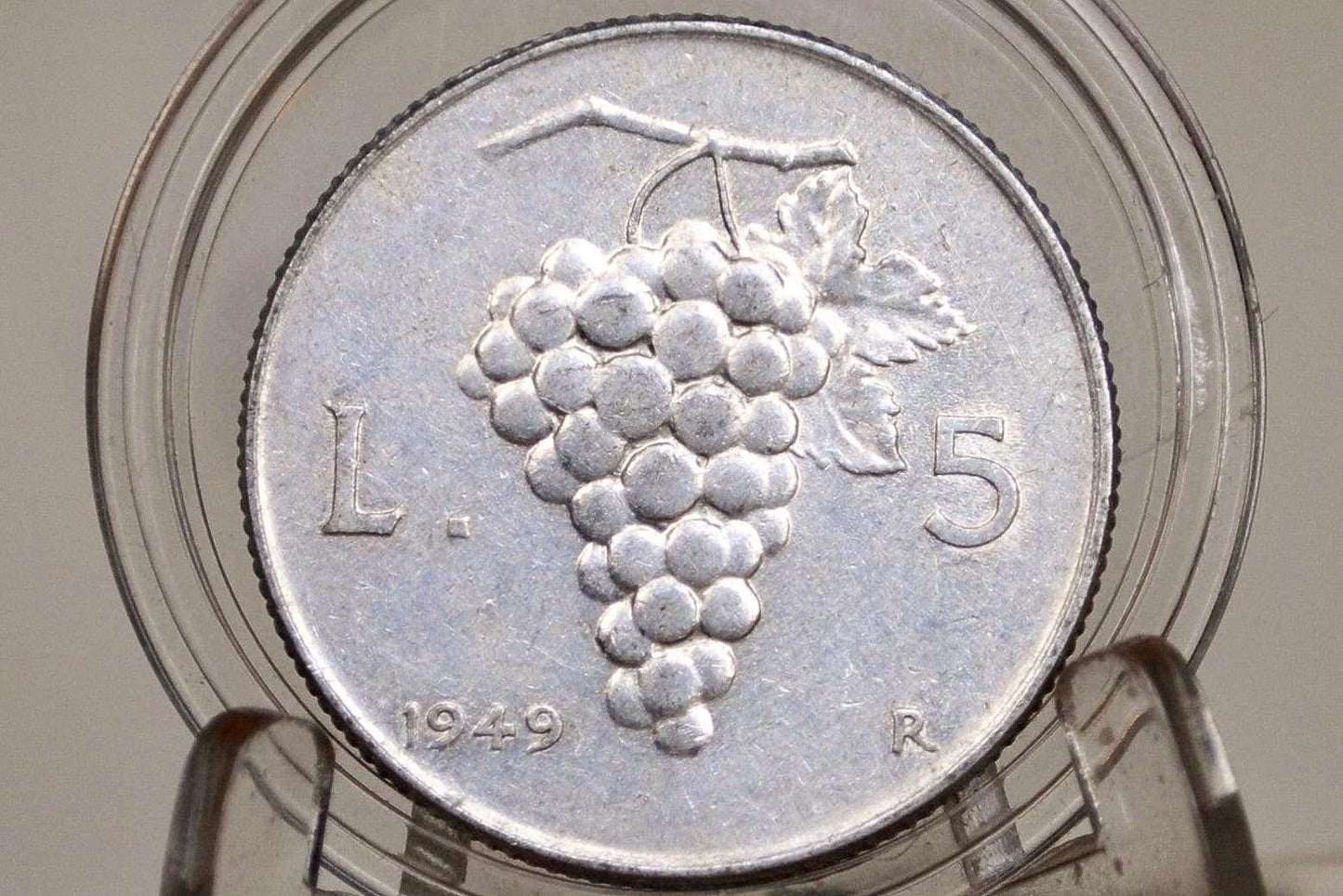 1940s/50s Italian Lira Coins - Luigi Einaudi - Italy 2 Lire, 5 Lire, 10 Lire - Republic of Italy - Great Condition -