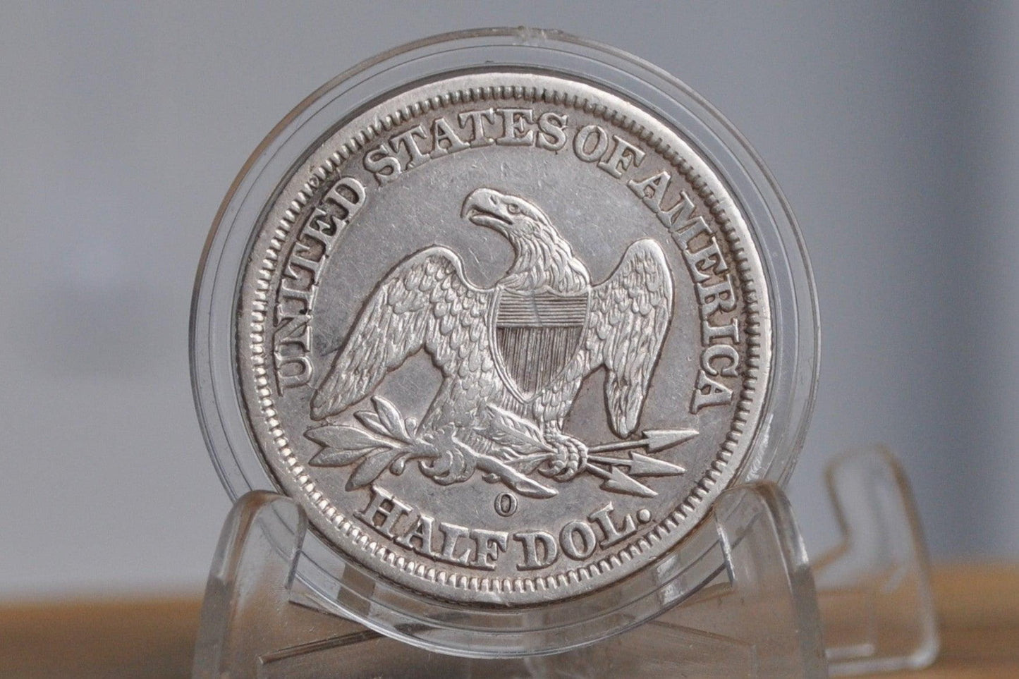 1847-O Seated Liberty Half Dollar - AU, Beautiful Coin - 1847O Liberty Seated Silver Half Dollar