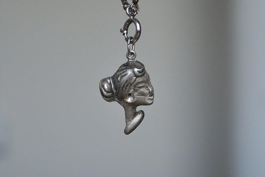 Beautiful Sterling Silver Art Nouveau Cameo Pendant - Stamped and Tested Sterling Silver - Art Nouveau Cameo Charm