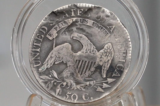 1814 Capped Bust Half Dollar, Rare Date - Fine Details, Damaged - 1814 Half Dollar US Half Dollar 1814, Rare Early Half, Low Mintage