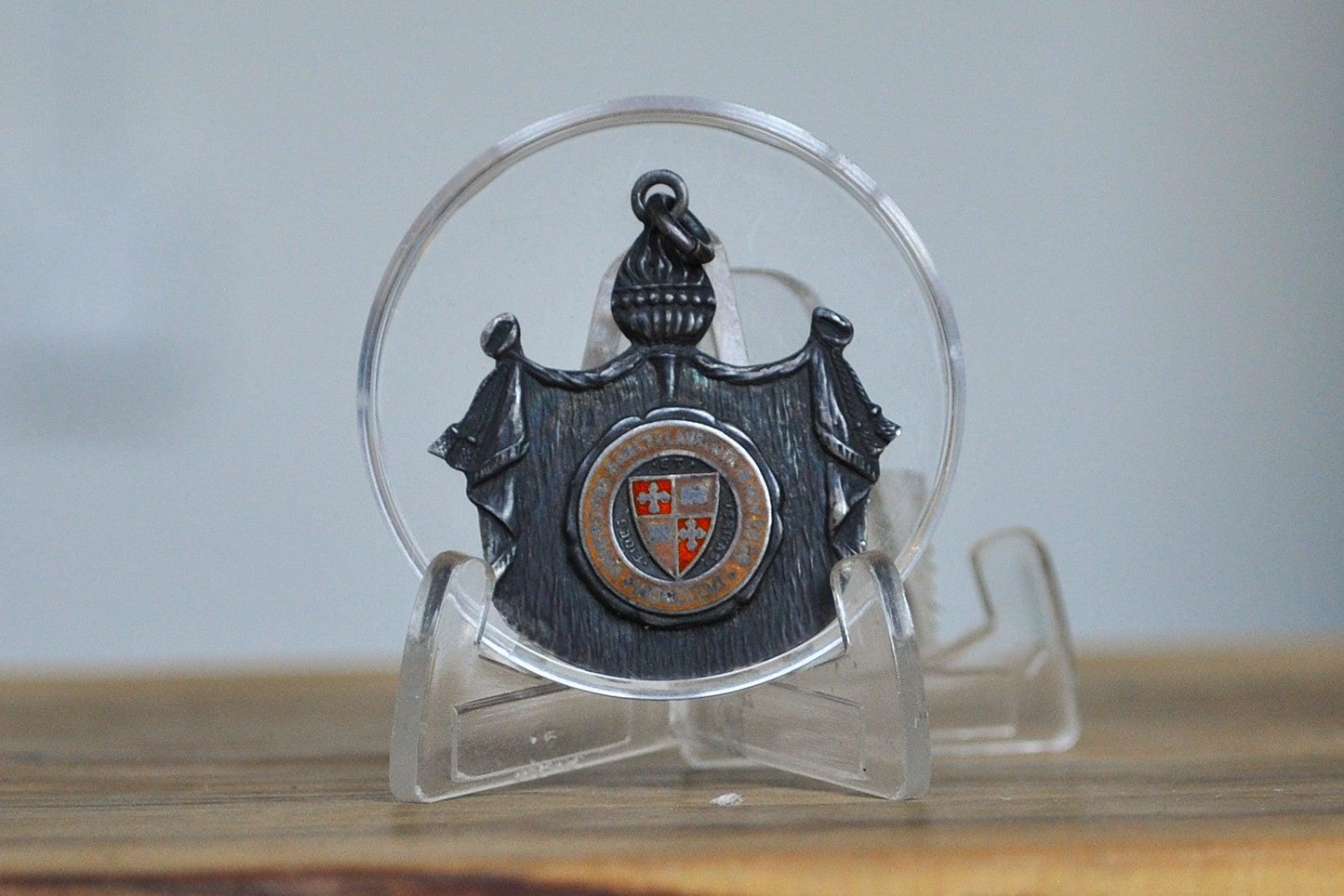 Antique Sterling Silver St. Lawrence University Emblem Pendant - Stamped and Tested Sterling Silver - Prestigious School Medal