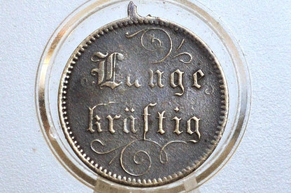 Father of Microbiology Dr. Robert Koch German Token - German Hanover Token - Old German Exonumia - Science Memorabilia - Pendant Loop -