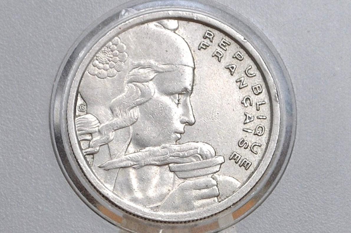 1957 French 100 Francs Coin - UNC (Uncirculated) Condition - One Hundred Franc Coin 1957 France - Copper Nickel - Mint Luster - High Grade