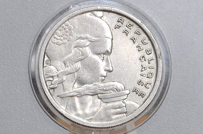 1957 French 100 Francs Coin - UNC (Uncirculated) Condition - One Hundred Franc Coin 1957 France - Copper Nickel - Mint Luster - High Grade