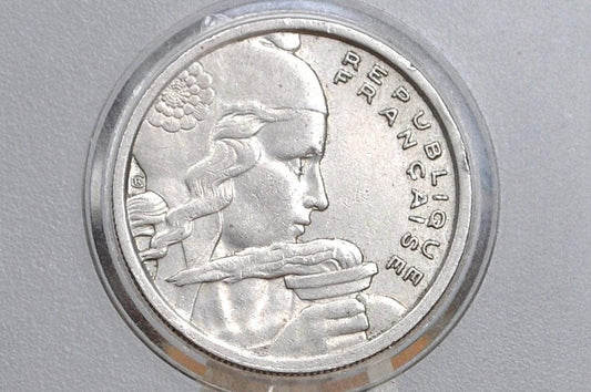 1957 French 100 Francs Coin - UNC (Uncirculated) Condition - One Hundred Franc Coin 1957 France - Copper Nickel - Mint Luster - High Grade
