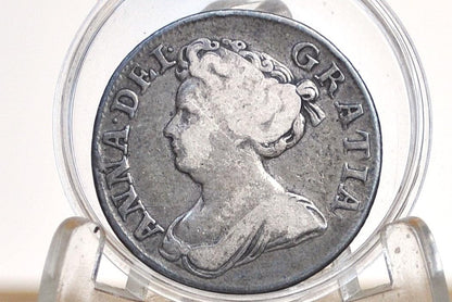 1711 Great Britain Silver 1 Shilling UK One Shilling 1711 - VF - Queen Anne 3rd Bust - 1711 Anna Dei Gratia Sterling Shilling