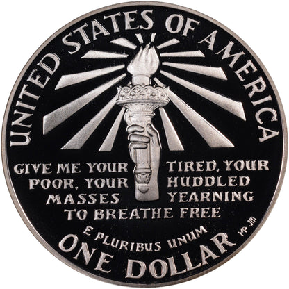 1986-S U.S. Commemorative Silver Proof Ellis Island Liberty Dollar San Francisco