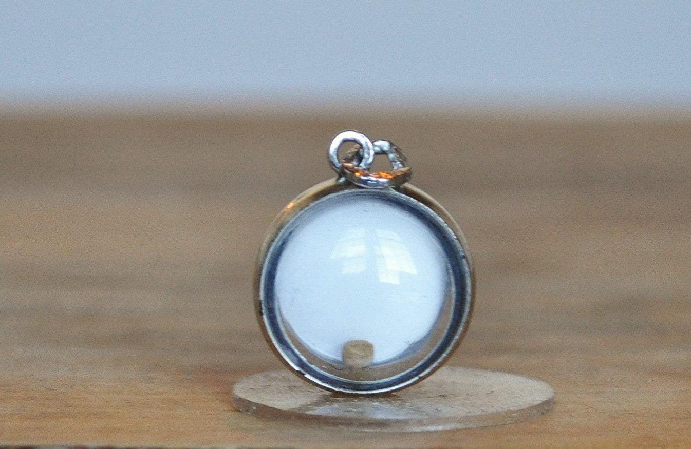 Sterling Silver Amulet of Faith Mustard Seed Charm - Stamped and Tested Sterling Silver - Sterling Encased Mustard Seed - Matthew 17:20