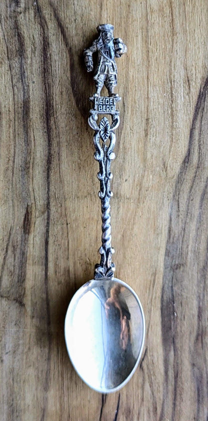 Antique Heidelberg Germany 800 Silver Man with Beer Stein Souvenir Spoon - 800 Silver Spoon - Vintage Heidelberg German Souvenir