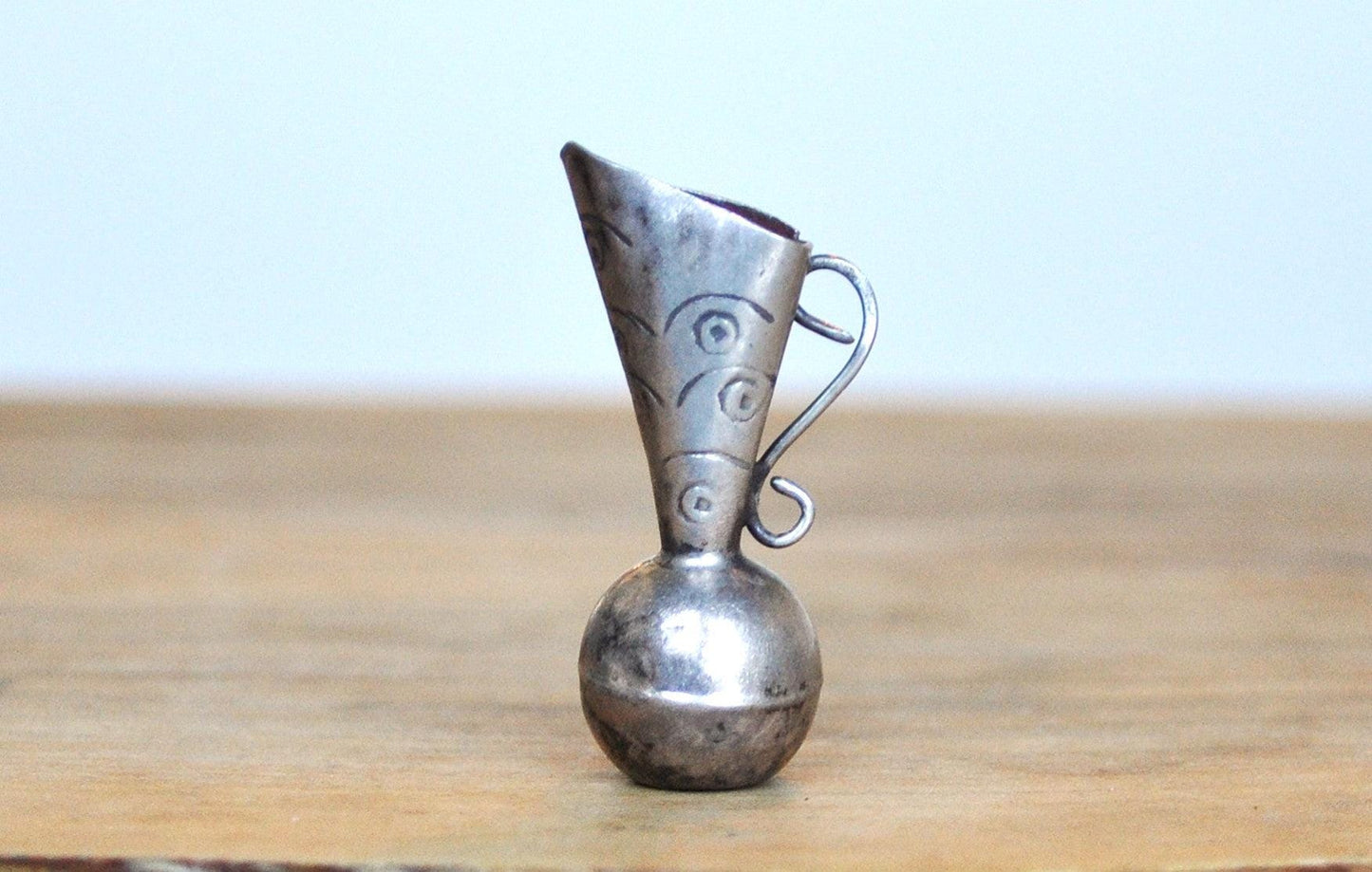 Sterling Silver Mexican Ewer Pitcher Vase Pendant - Tested Sterling Silver - Mexican Handcrafted Charm