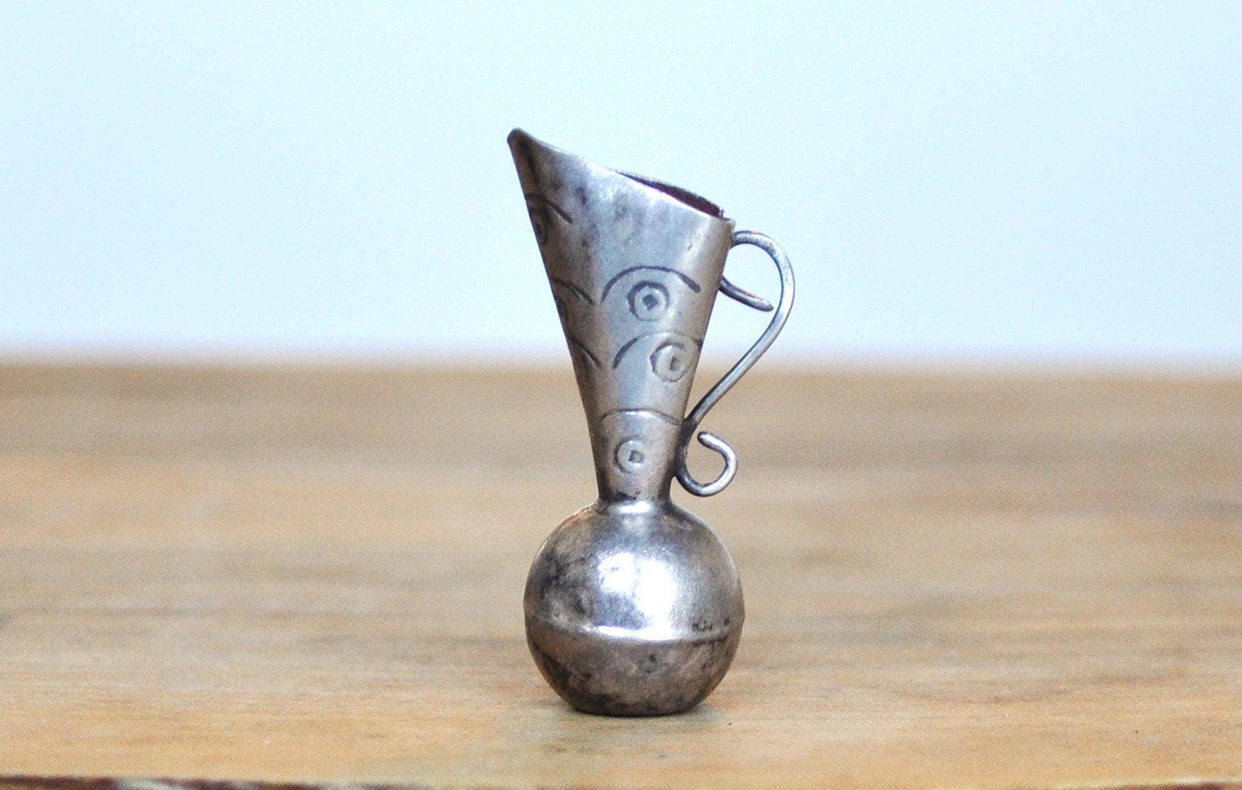 Sterling Silver Mexican Ewer Pitcher Vase Pendant - Tested Sterling Silver - Mexican Handcrafted Charm