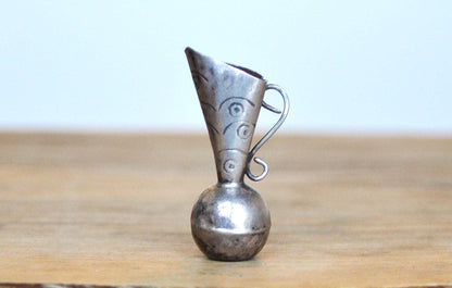 Sterling Silver Mexican Ewer Pitcher Vase Pendant - Tested Sterling Silver - Mexican Handcrafted Charm