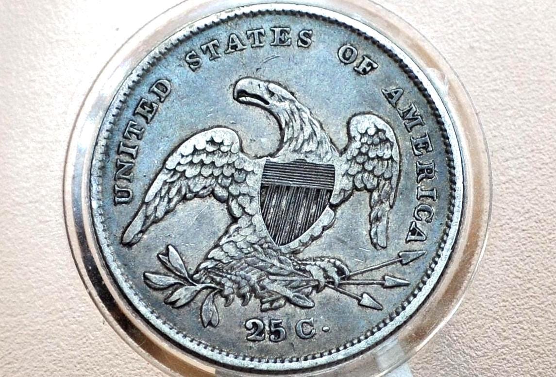 1831 Capped Bust Quarter - XF45-AU50 (Lustrous Coin) Beautiful - 1831 US Quarter 1831 - Early American Coin; Rare Coin Type, Few ever Made