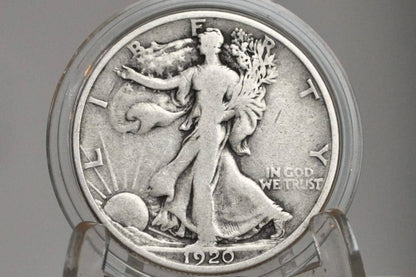 1920-S Walking Liberty Silver Half Dollar - VG (Very Good) Grade / Condition - San Francisco Mint - 1920 S Half Dollar / 1920 S WLH