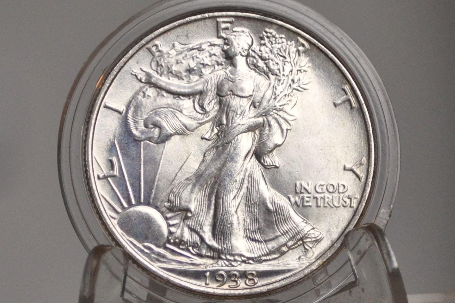 1938 Walking Liberty Silver Half Dollar - Choose by Grade - Philadelphia Mint - 1938-P Half Dollar / 1938 P Half Dollar