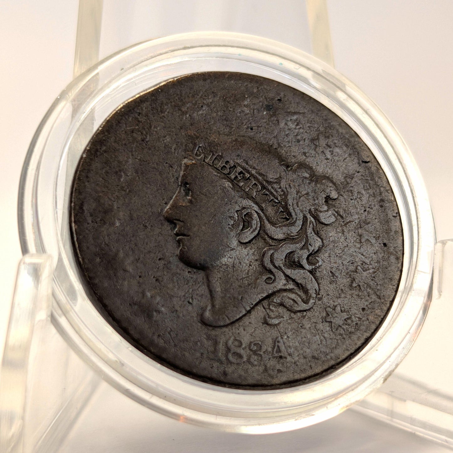 Rare Variety 1834 Matron Head Liberty Head Large Cent Large 8, Large Stars, Medium Letters Good (G) (PCGS #: 1702)