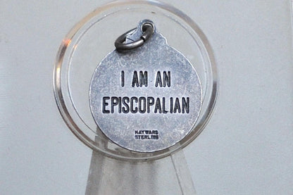 Sterling Silver "I Am An Episcopalian" Charm - Stamped and Tested Sterling Silver - Religious Jewelry