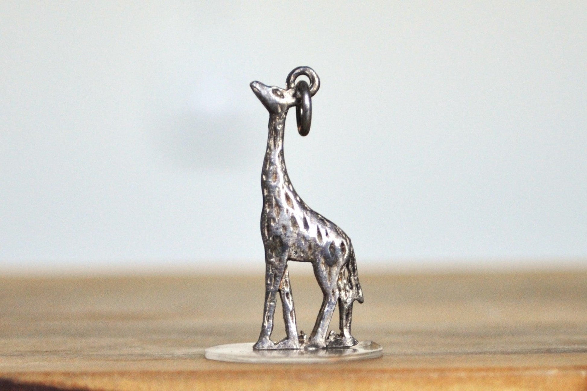 Sterling Silver Giraffe Charm - Stamped and Tested Sterling Silver - Rare 925 Giraffe Pendant