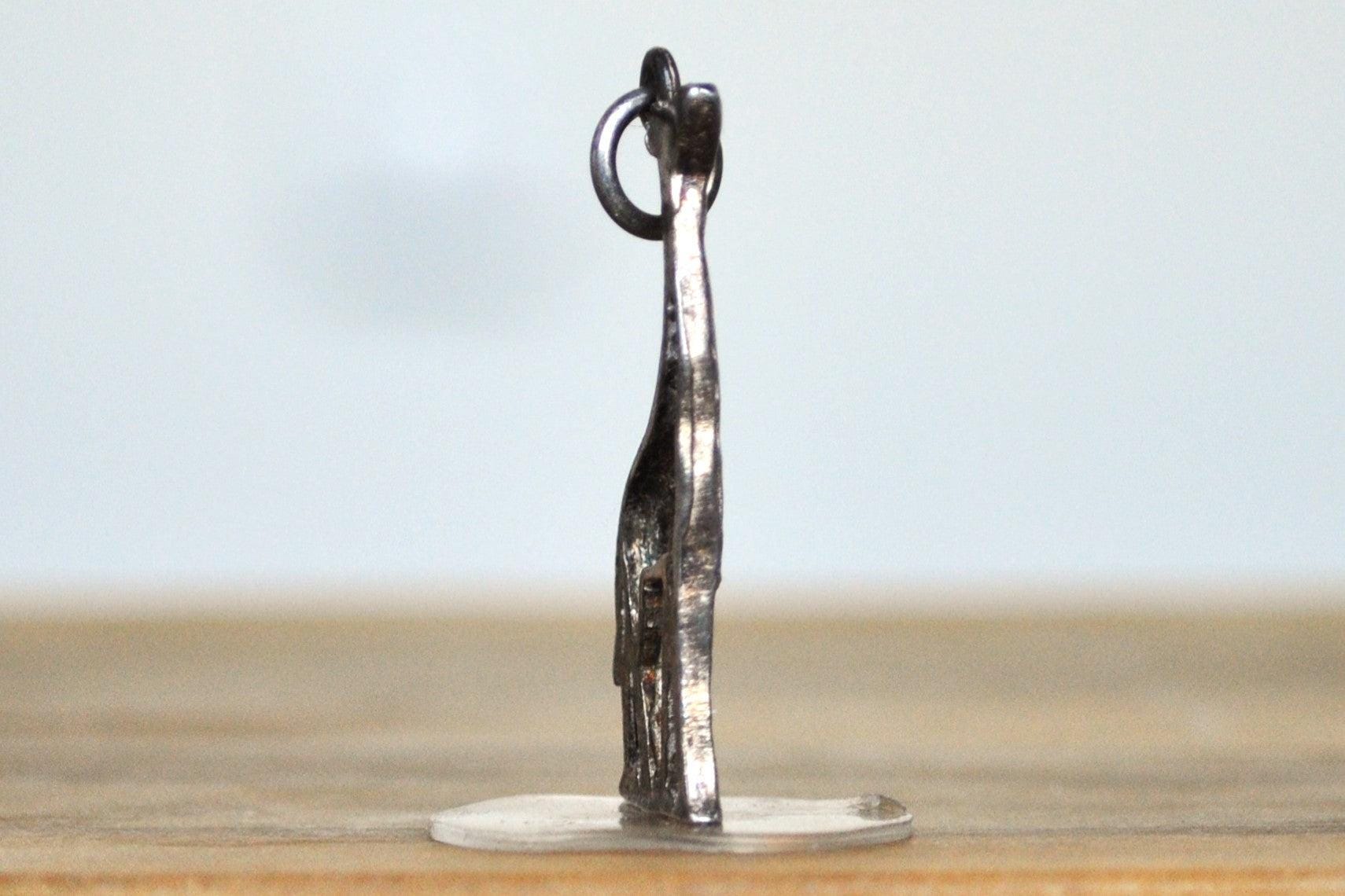 Sterling Silver Giraffe Charm - Stamped and Tested Sterling Silver - Rare 925 Giraffe Pendant