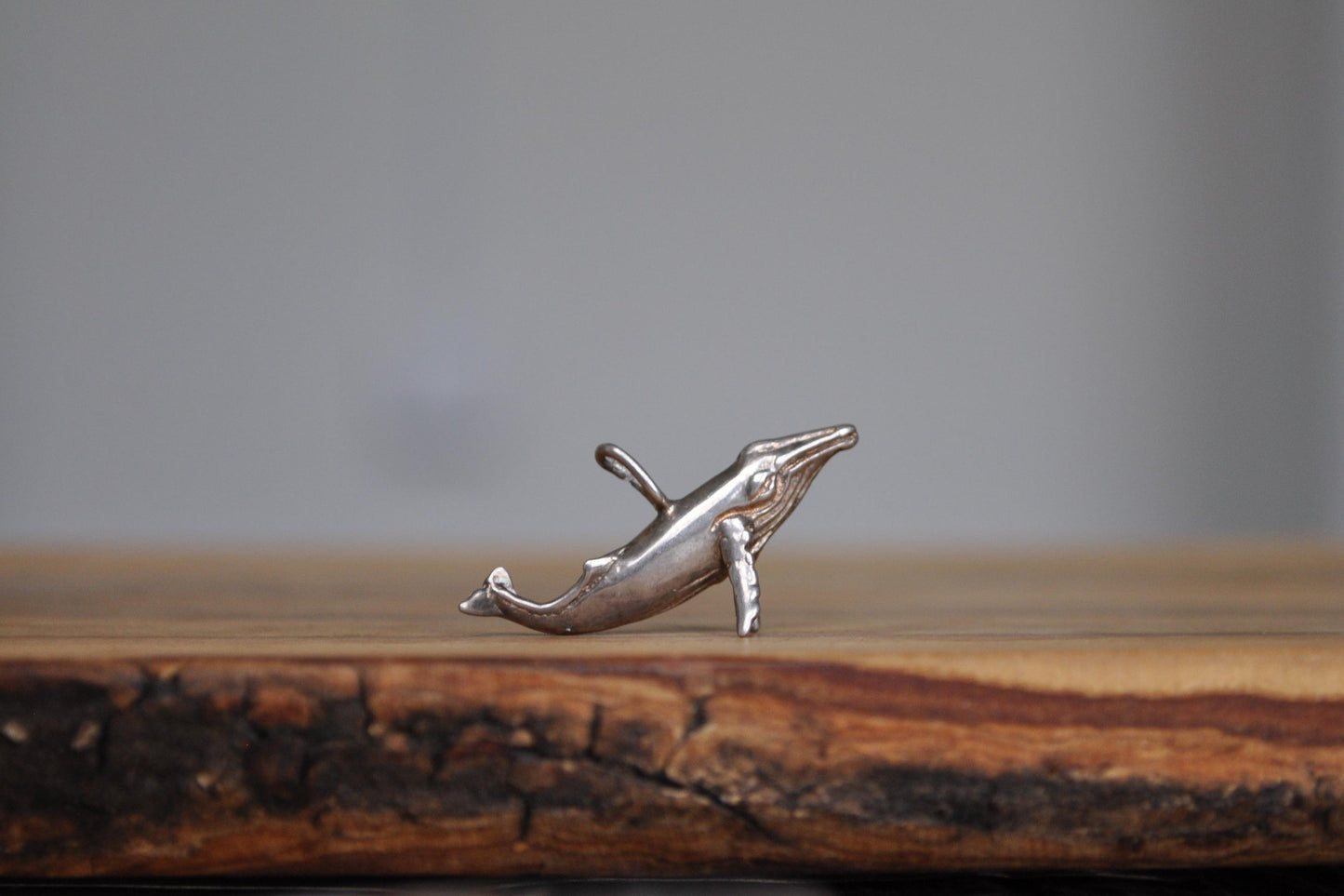 Sterling Silver Humpback Whale Charm - Stamped and Tested Sterling Silver - Rare 925 Humpback Charm