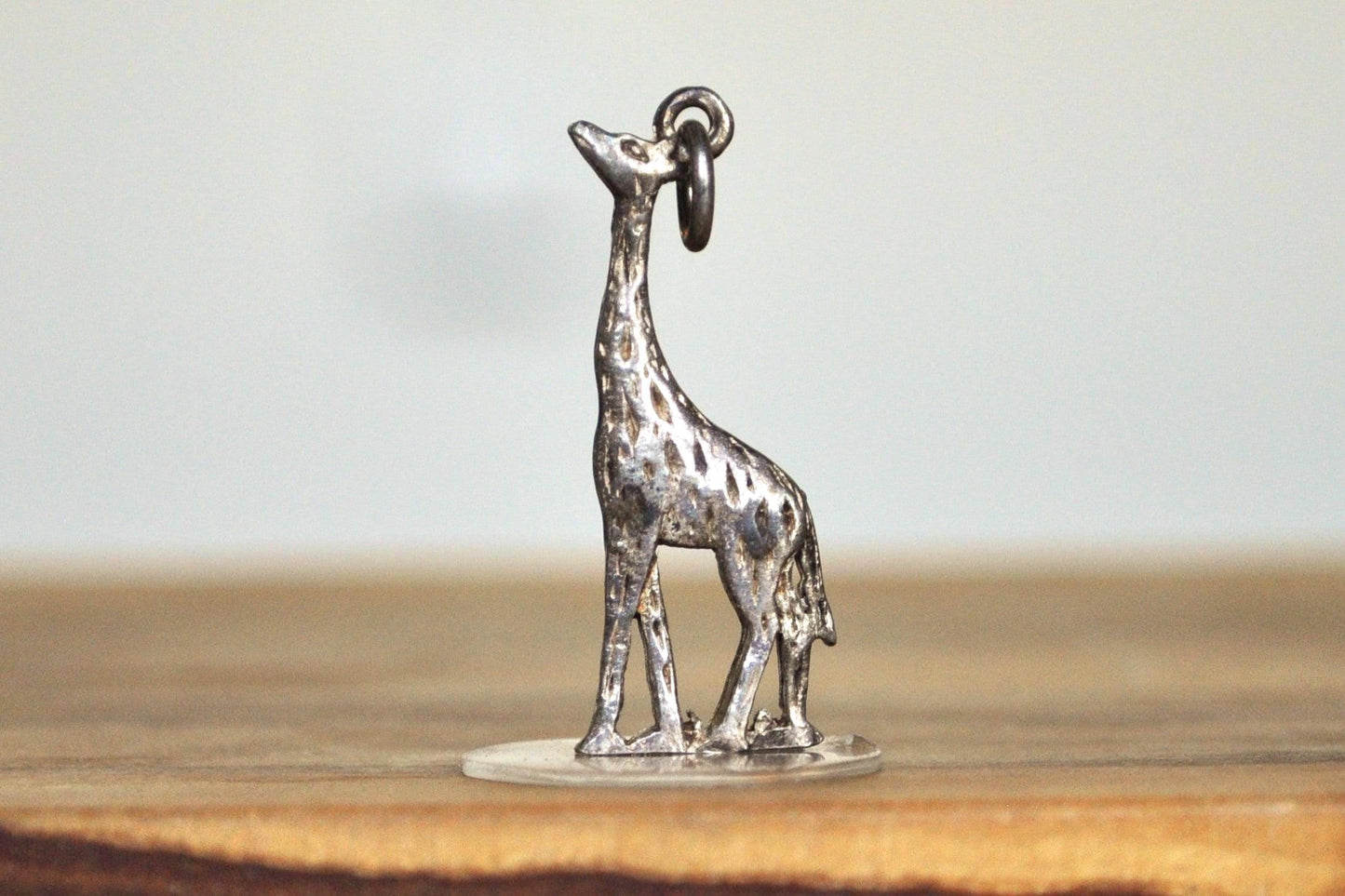 Sterling Silver Giraffe Charm - Stamped and Tested Sterling Silver - Rare 925 Giraffe Pendant