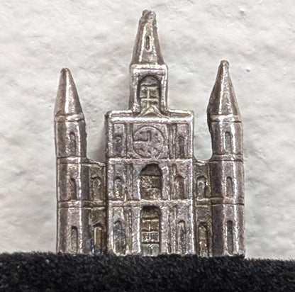Vintage Sterling Cathedral Gothic Church Figurine! 925 Miniature Knick Knack 3.4 Grams