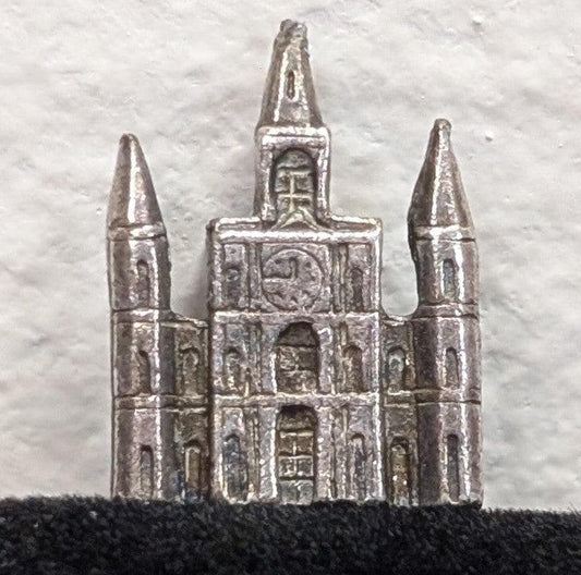 Vintage Sterling Cathedral Gothic Church Figurine! 925 Miniature Knick Knack 3.4 Grams