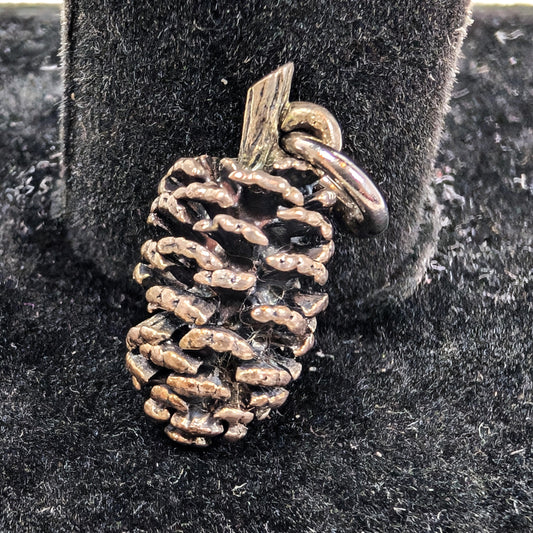 Vintage Sterling Silver Pinecone Charm 4.6 Grams of 925 Silver