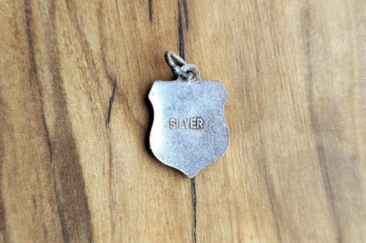 Sterling Silver Scotland Coat of Arms Charm - Stamped and Tested Sterling Silver - Enamel Souvenir Charm