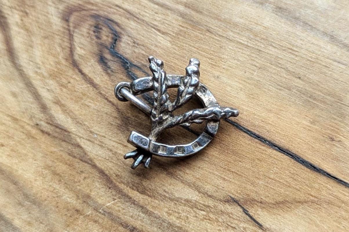 Sterling Silver Lucky Heather Horseshoe Charm - Tested Sterling Silver - Good Luck Charm