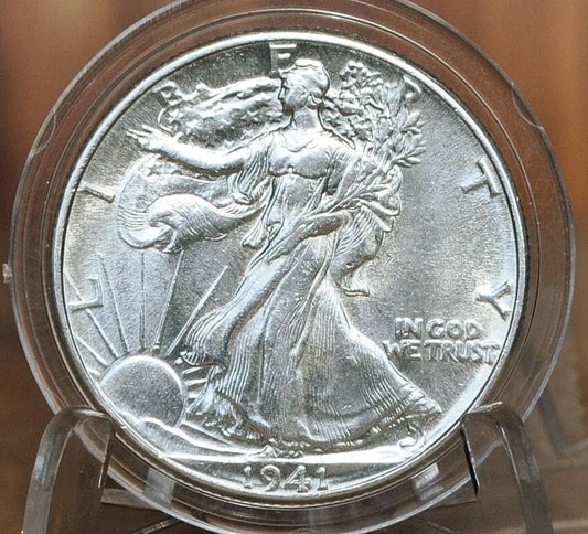 1941 Walking Liberty Silver Half Dollar - Choose by Grade - WWII Era Half- 1941 P Wlh 1941 Half Dollar