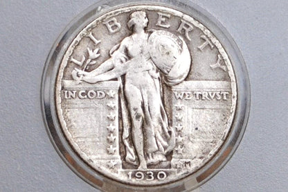 1930 Standing Liberty Silver Quarter - Choose by Grade - Philadelphia Mint - 1930 P Liberty Standing Quarter - 1930 Quarter Silver