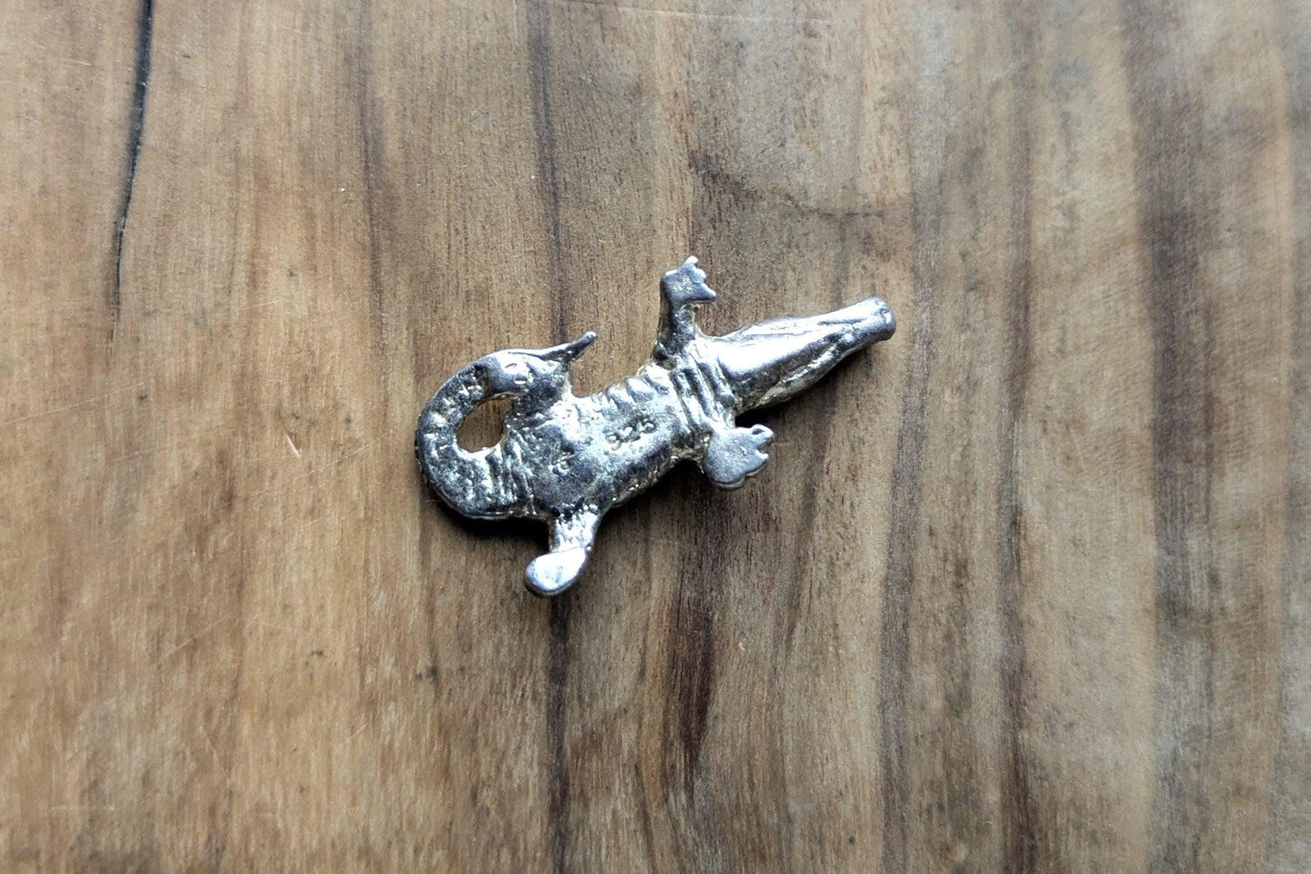 Sterling Silver Alligator/Crocodile Charm - Stamped and Tested Sterling Silver - Animal Jewelry