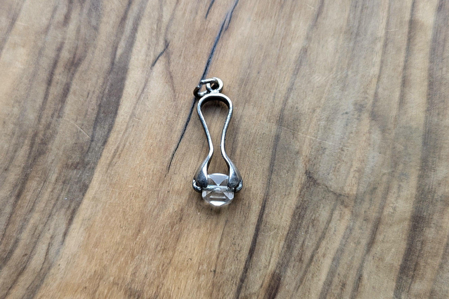 Sterling Silver Sugar/Ice Tong Charm - Tested Sterling Silver - Crystal Ice Cube