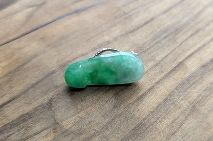 Sterling Silver Jade Sole Sandal Charm - Tested Sterling Silver - Small Slipper/Flip-Flop Charm