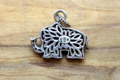 Sterling Silver Anika Witt Elephant Pendant - Stamped and Tested Sterling Silver - Bali Jewelry Indonesian