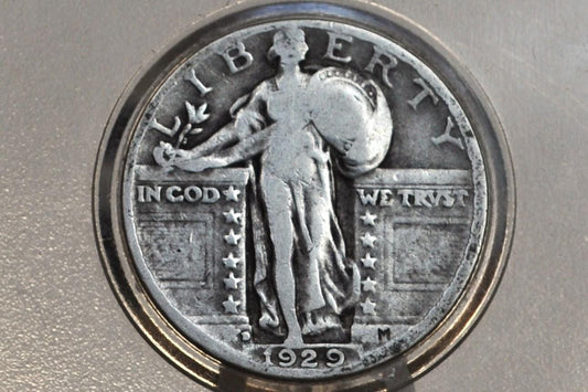1929 D Standing Liberty Silver Quarter - Choose by Grade / Condition - Denver Mint 1929 US Quarter Liberty Standing 1929D