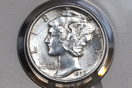 1929 Mercury Silver Dime - Choose by Grade - Philadelphia Mint - 1929 P Mercury Dime - 1929P Winged Liberty Head Dime