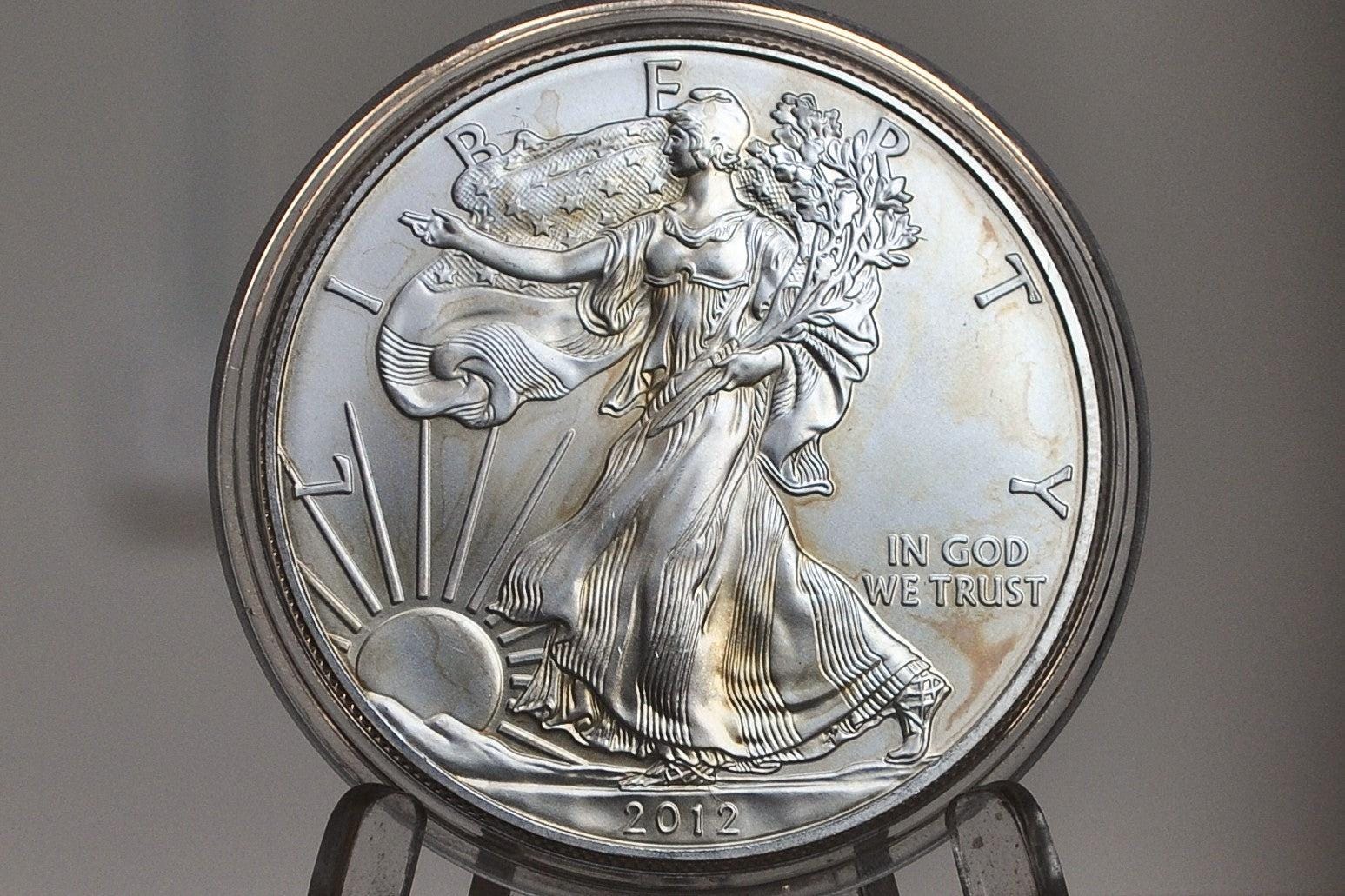 2012 Silver Eagle 1 oz. Bullion - Beautiful Piece - One Ounce Fine Silver - 2012 Silver Walking Liberty One Ounce Silver